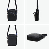 LANVIN on蓝色挎包男士品牌LANVIN en Bleu斜挎帅气成人轻量小立式真皮包聚酯尼龙斜挎包A5 防水日本制男士拉娜557101