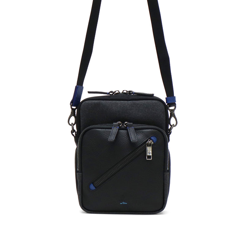 LANVIN on蓝色挎包男士品牌LANVIN en Bleu斜挎帅气成人轻量小立式真皮包聚酯尼龙斜挎包A5 防水日本制男士拉娜557101