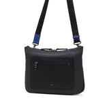 LANVIN on蓝色挎包男士品牌LANVIN en Bleu斜挎帅气成人轻量小真皮皮革包聚酯尼龙斜挎包A5防水 日本制造男性拉纳557102
