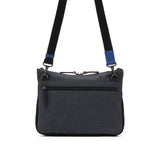 LANVIN on蓝色挎包男士品牌LANVIN en Bleu斜挎帅气成人轻量小真皮皮革包聚酯尼龙斜挎包A5防水 日本制造男性拉纳557102
