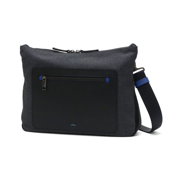 ランバン オン ブルー ショルダーバッグ メンズ ブランド LANVIN en Bleu 斜めがけ かっこいい 大人 軽量 本革 革 バッグ ポリエステル ナイロン 斜めがけバッグ A4 撥水 おしゃれ 日本製 男性 ラナ 557103
