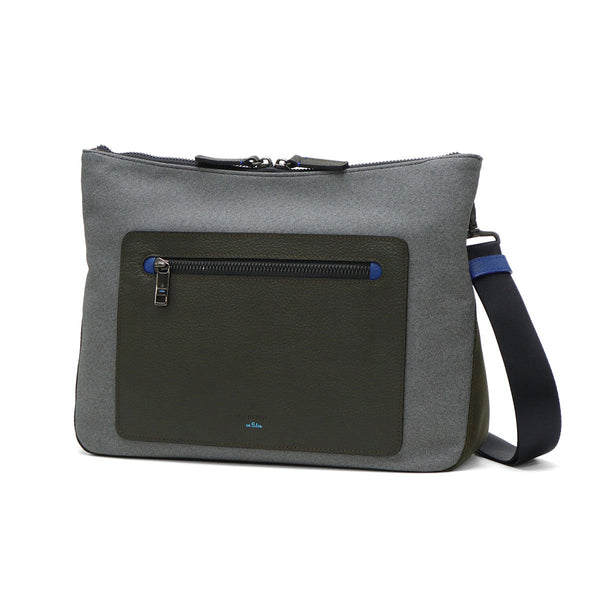 ランバン オン ブルー ショルダーバッグ メンズ ブランド LANVIN en Bleu 斜めがけ かっこいい 大人 軽量 本革 革 バッグ ポリエステル ナイロン 斜めがけバッグ A4 撥水 おしゃれ 日本製 男性 ラナ 557103