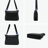 LANVIN on蓝色挎包男士品牌LANVIN en Bleu斜挎帅气成人轻量真皮皮革包聚酯尼龙斜挎包A4防水 时尚日本制男士拉娜557103