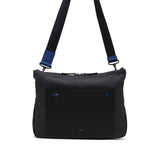 LANVIN on蓝色挎包男士品牌LANVIN en Bleu斜挎帅气成人轻量真皮皮革包聚酯尼龙斜挎包A4防水 时尚日本制男士拉娜557103