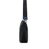 LANVIN on蓝色挎包男士品牌LANVIN en Bleu斜挎帅气成人轻量真皮皮革包聚酯尼龙斜挎包A4防水 时尚日本制男士拉娜557103