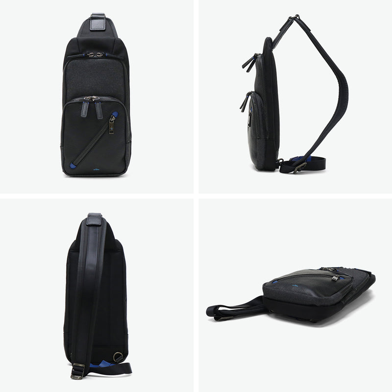 ランバン オン ブルー ボディバッグ メンズ ブランド LANVIN en Bleu 小さめ 斜めがけ ブランド 大人 軽量 本革 革 レザー バッグ ポリエステル ナイロン 斜めがけバッグ 撥水 おしゃれ 日本製 男性 ラナ 557901