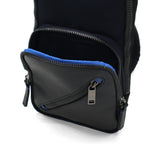 ランバン オン ブルー ボディバッグ メンズ ブランド LANVIN en Bleu 小さめ 斜めがけ ブランド 大人 軽量 本革 革 レザー バッグ ポリエステル ナイロン 斜めがけバッグ 撥水 おしゃれ 日本製 男性 ラナ 557901