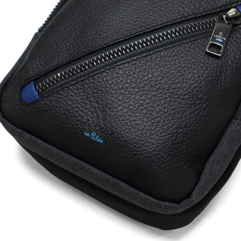 ランバン オン ブルー ボディバッグ メンズ ブランド LANVIN en Bleu 小さめ 斜めがけ ブランド 大人 軽量 本革 革 レザー バッグ ポリエステル ナイロン 斜めがけバッグ 撥水 おしゃれ 日本製 男性 ラナ 557901