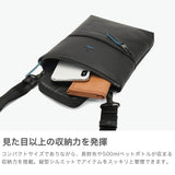 ランバン オン ブルー ショルダーバッグ メンズ 斜めがけバッグ おしゃれ LANVIN en Bleu ショルダー バッグ ブランド 小さめ 本革 革 レザー 斜めがけ 大人 軽量 軽い 青 黒 ブラック A5 フェリチタ 574101