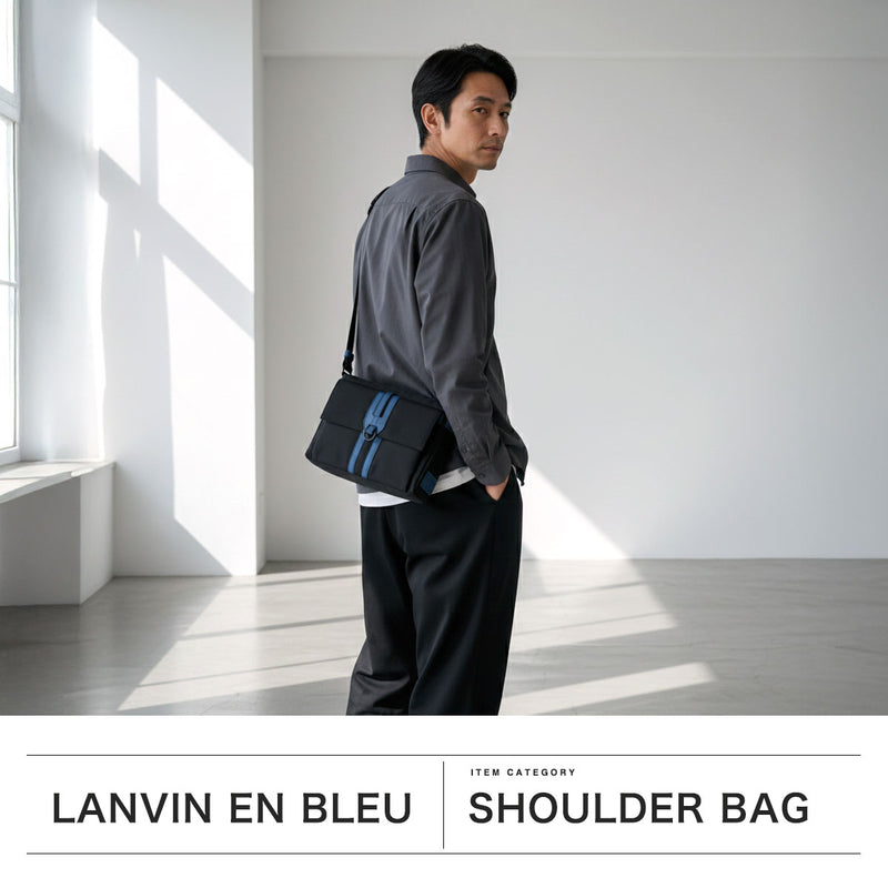 ランバン オン ブルー ショルダーバッグ メンズ レディース 斜めがけバッグ LANVIN en Bleu 斜め掛け おしゃれ 大人 上品 コンパクト 軽量 軽い 撥水 ブランド シンプル カジュアル 日本製 B5 ドロップ 588111