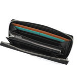 ランバン オン ブルー 財布 長財布 メンズ ブランド LANVIN en Bleu おしゃれ 大人 上品 レザー 牛革 本革 ラウンドファスナー 高級感 シンプル ロゴ 無地 ビジネス ポワール ラウンドファスナー長札 537607