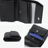 ランバン オン ブルー 三つ折り財布 メンズ レディース ブランド 革 LANVIN en Bleu コンパクト 本革 レザー 牛革 財布 小銭入れ 革財布 カード 小さめ おしゃれ ミニ財布 軽量 軽い モル カード段5 538604