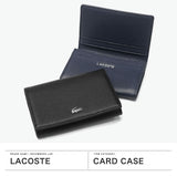 ラコステ 名刺入れ カードケース メンズ レディース 本革 ブランド LACOSTE おしゃれ 革 レザー 名刺ケース 軽量 軽い 牛革 NH1604KP