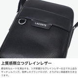 ラコステ ショルダーバッグ メンズ レディース 斜めがけバッグ LACOSTE 斜めがけ 小さめ 本革 牛革 ブランド ファスナー付き おしゃれ シンプル カジュアル 上品 ミニ オシアン レザーサッチェルバッグ NH5047OI
