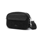 ラコステ ショルダーバッグ メンズ レディース ブランド 小さめ LACOSTE バッグ 斜めがけ 大人 かっこいい 上品 軽量 おしゃれ ミニショルダー 斜め掛け 黒 ザ ブレンドシーズナル モノグラムコンビレポーターバッグ NH5175BG