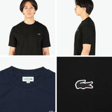 Lacoste T-shirt Short Sleeve Men's Women's Plain LACOSTE Crew Neck 100% Cotton Stylish Classic Casual Simple Brand Tops Round Neck Logo Classic Fit Outline Clock Crew Neck T-shirt TH5582-99