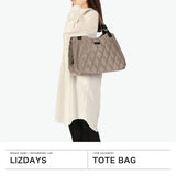 リズデイズ トートバッグ レディース 大きめ 大容量 布 LIZDAYS バッグ 軽量 軽い 通勤 通学 ブランド 大人 上品 おしゃれ かわいい 肩掛け 手持ち 撥水 高級感 シンプル B5 キルティングナイロン lz-71509