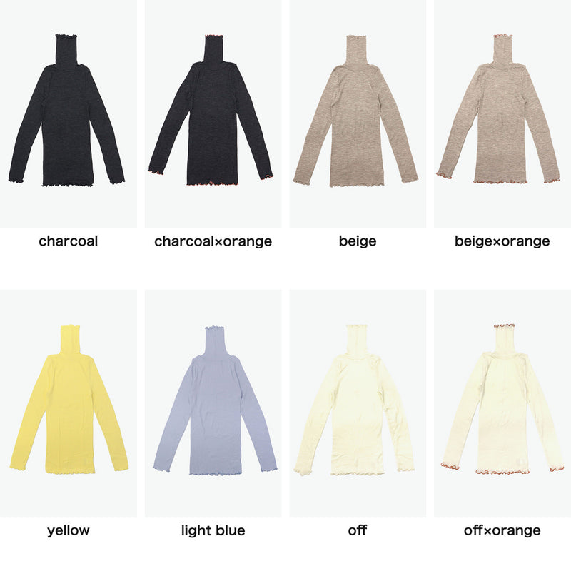 me. インナー レディース ミードット 長袖 おしゃれ 冬 秋冬 ハイネック タートル ウール メリノウール トップス 保湿 放湿 メロー リブ 重ね着 シンプル 日本製 merino washable wool タートルネック me-23309