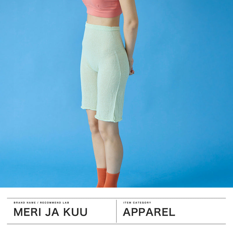 メリ ヤ ク― インナーパンツ レディース 冬 防寒 meri ja kuu アンダーウェア 女性 ペチコート ペチパンツ 透け防止 肌着 シルク 長め 冷えとり 日本製 MERI JA KUU SILK SERIES シルク4分丈インナーパンツ mj-4P-HS1