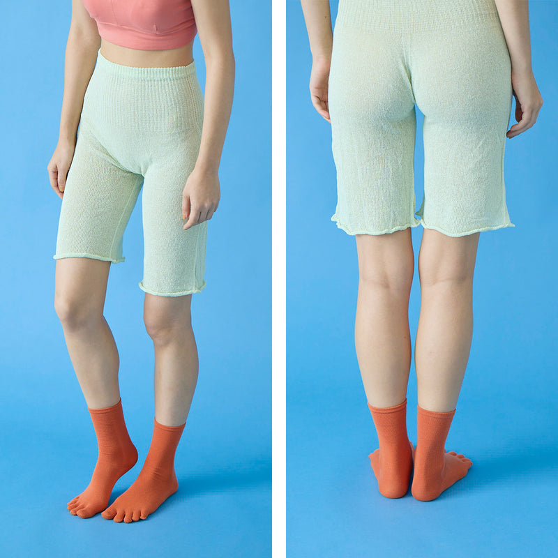 メリ ヤ ク― インナーパンツ レディース 冬 防寒 meri ja kuu アンダーウェア 女性 ペチコート ペチパンツ 透け防止 肌着 シルク 長め 冷えとり 日本製 MERI JA KUU SILK SERIES シルク4分丈インナーパンツ mj-4P-HS1