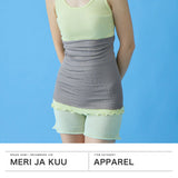 メリ ヤ ク― 腹巻 はらまき レディース 薄手 薄い シルク 絹 meri ja kuu かわいい 温める ロングサイズ ロング丈 ロング 秋冬 冬 伸縮性 伸びる インナー 日本製 肌触り 1枚 シルクロング腹巻 mj-Bb-LS4