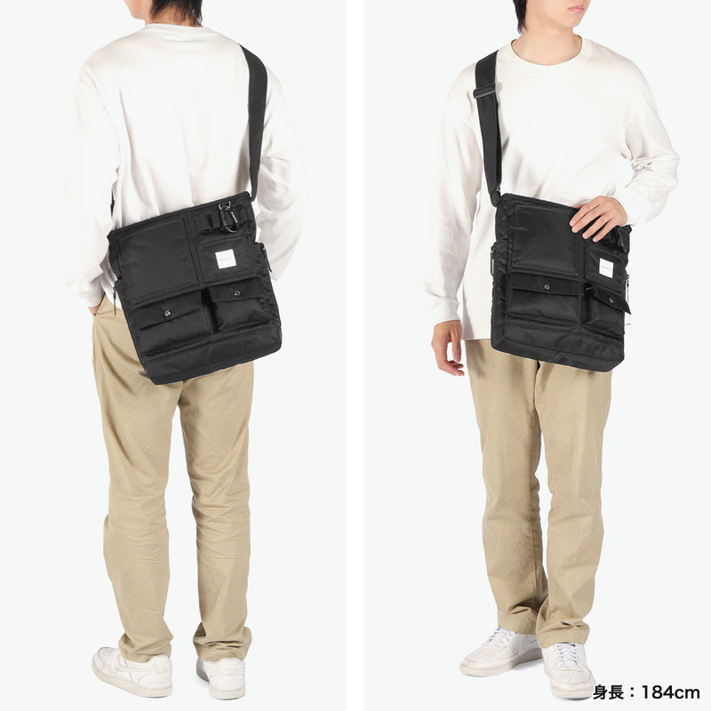 【正規品1年保証】 マキャベリック ショルダーバッグ メンズ レディース 大容量 大きめ MAKAVELIC 斜めがけ 大人 軽量 かっこいい A4 ブランド トート バッグ 斜め掛け PC 黒 SIERRA Grace Multi Pocket Tote Bag 3125-10202