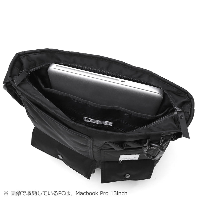 【正規品1年保証】 マキャベリック ショルダーバッグ メンズ レディース 大容量 大きめ MAKAVELIC 斜めがけ 大人 軽量 かっこいい A4 ブランド トート バッグ 斜め掛け PC 黒 SIERRA Grace Multi Pocket Tote Bag 3125-10202