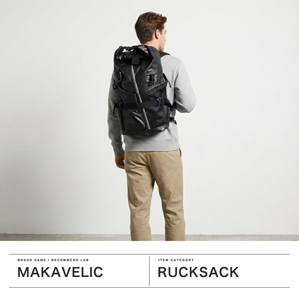 【正規品1年保証】 マキャベリック リュック メンズ レディース 大容量 通学 通勤 MAKAVELIC リュックサック バックパック 大きめ PC おしゃれ A4 B4 18L 撥水 RICO UNIT ROLL TOP MOUNTAIN BACKPACK 3125-10106