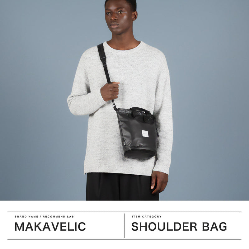 【正規品1年保証】 マキャベリック ショルダーバッグ メンズ レディース 斜めがけバッグ MAKAVELIC 斜め掛け ブランド 大人 2WAY 小さめ 巾着 巾着バッグ 撥水 おしゃれ RICO BLEST MID SHOULDER BAG 3125-10506