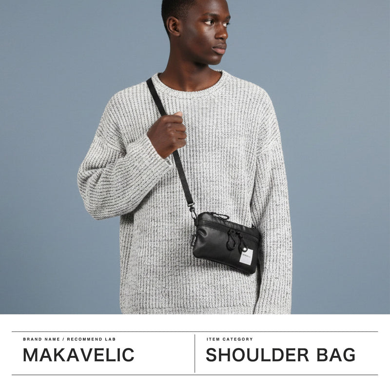 【正規品1年保証】 マキャベリック ショルダーバッグ メンズ レディース 斜めがけバッグ MAKAVELIC 斜め掛け ブランド 大人 小さめ 撥水 おしゃれ ミニショルダー コンパクト RICO ENVY MINI BAG 3125-10507