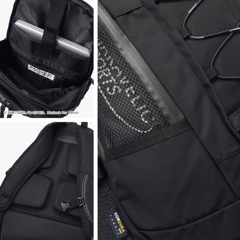 【正規品1年保証】 マキャベリック リュック メンズ レディース 軽量 通学 MAKAVELIC リュックサック バックパック おしゃれ カジュアル 大人 撥水 防水 PC 14インチ A4 16L SQUAD STRIKE DAYPACK 3125-10109