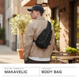 【正規品1年保証】 マキャベリック ボディバッグ メンズ レディース 軽量 MAKAVELIC ブランド かっこいい カジュアル 斜めがけ ショルダー バッグ 撥水 防水 黒 A5 SQUAD COCOON 5 BODY BAG 3125-10305