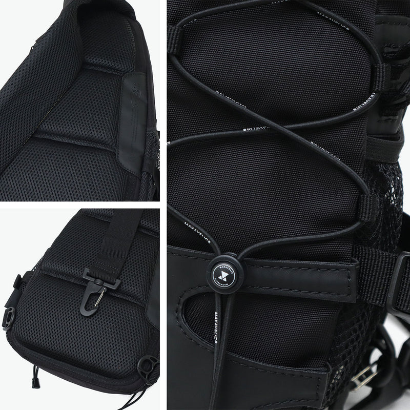 【正規品1年保証】 マキャベリック ボディバッグ メンズ レディース 軽量 MAKAVELIC ブランド かっこいい カジュアル 斜めがけ ショルダー バッグ 撥水 防水 黒 A5 SQUAD COCOON 5 BODY BAG 3125-10305