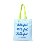 ミルクフェド トートバッグ レディース A4 B4 大きめ MILKFED. バッグ おしゃれ 縦型 縦 軽量 軽い ブランド 大学生 かわいい 通学 トート 肩掛け 手持ち 女子 コットン ICING LOGO FLAT TOTE 103251053003