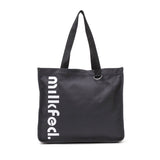 ミルクフェド トートバッグ A4 大きめ キャンバス 布 MILKFED. バッグ 軽量 B4 通学 通勤 ブランド ロゴ 横 横型 大学生 トート バッグ 肩掛け 女子高生 高校生 おしゃれ コットン CUT OUT LOGO PIPING TOTE 103252053001