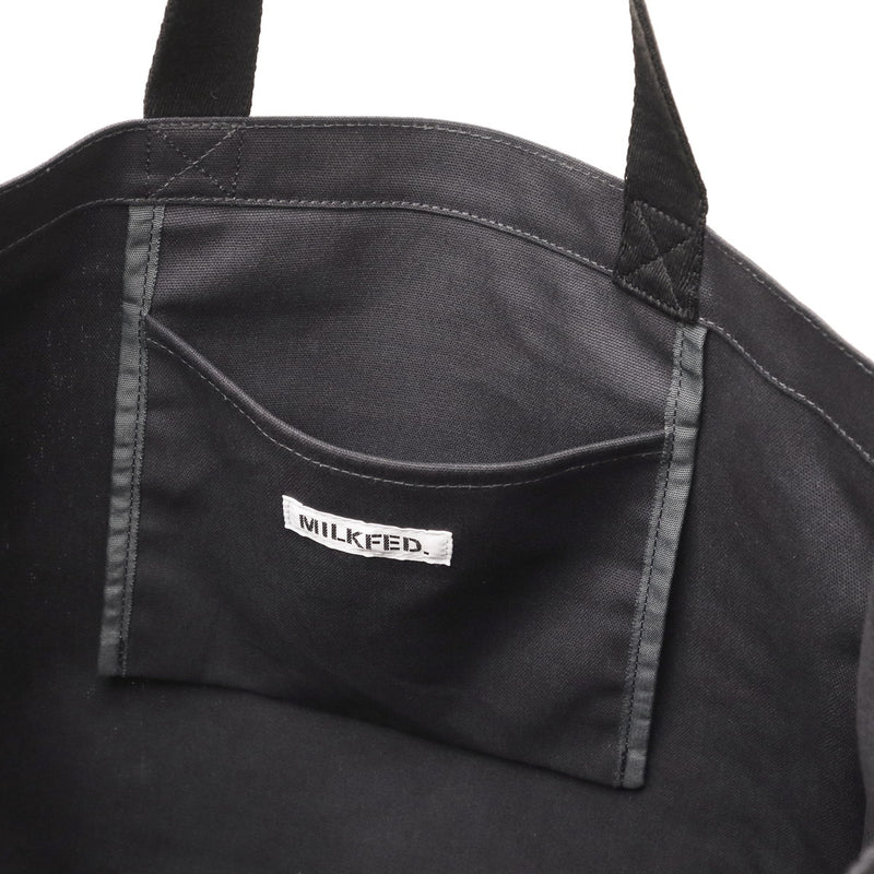 ミルクフェド トートバッグ A4 大きめ キャンバス 布 MILKFED. バッグ 軽量 B4 通学 通勤 ブランド ロゴ 横 横型 大学生 トート バッグ 肩掛け 女子高生 高校生 おしゃれ コットン CUT OUT LOGO PIPING TOTE 103252053001