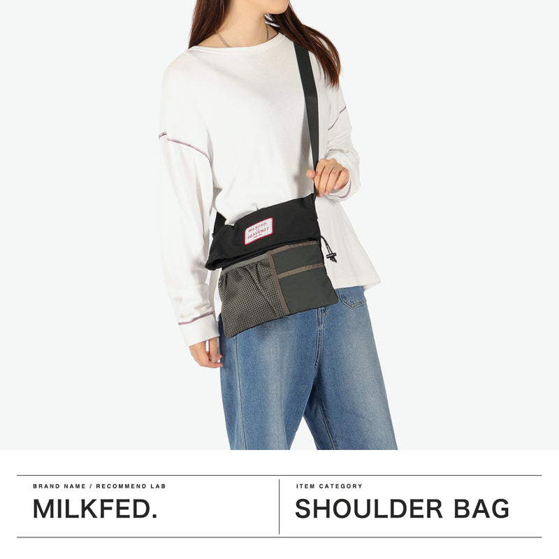 ミルクフェド ショルダーバッグ レディース 小さめ 斜めがけ 軽量 MILKFED. ナイロン ショルダー バッグ ブランド カジュアル おしゃれ かわいい サブバッグ B5 A5 MULTI COLOR SHOULDER BAG 103252053005