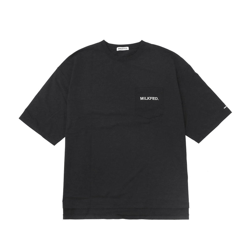 ミルクフェド Tシャツ レディース MILKFED. ビッグシルエット ラッシュガード ポケT ポケット付き 水陸両用 Ocean Pacific コラボ ロゴ バックプリント MILKFED. ×OP RASH GUARD POCKET TEE 103252011008