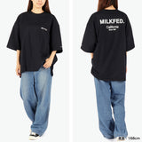 ミルクフェド Tシャツ レディース MILKFED. ビッグシルエット ラッシュガード ポケT ポケット付き 水陸両用 Ocean Pacific コラボ ロゴ バックプリント MILKFED. ×OP RASH GUARD POCKET TEE 103252011008