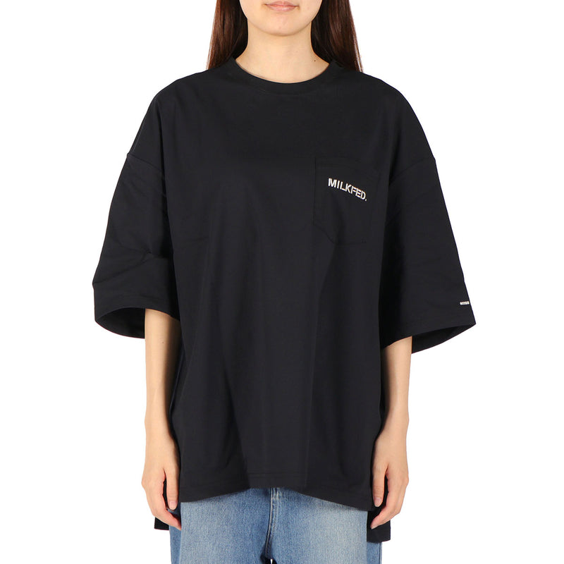 ミルクフェド Tシャツ レディース MILKFED. ビッグシルエット ラッシュガード ポケT ポケット付き 水陸両用 Ocean Pacific コラボ ロゴ バックプリント MILKFED. ×OP RASH GUARD POCKET TEE 103252011008