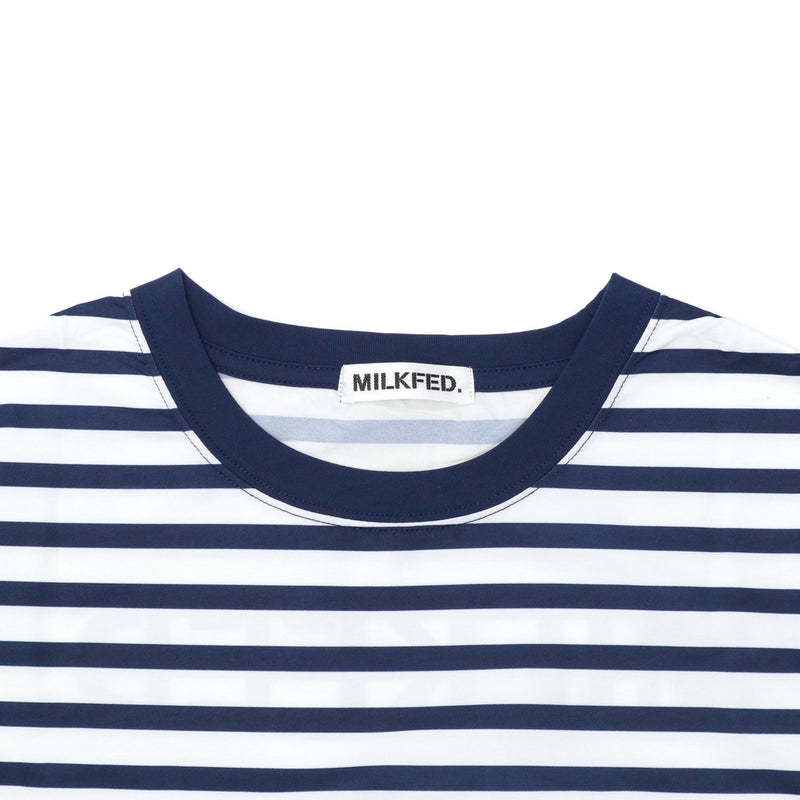 ミルクフェド Tシャツ レディース MILKFED. ビッグシルエット ラッシュガード ポケT ポケット付き 水陸両用 Ocean Pacific コラボ ロゴ バックプリント MILKFED. ×OP RASH GUARD POCKET TEE 103252011008