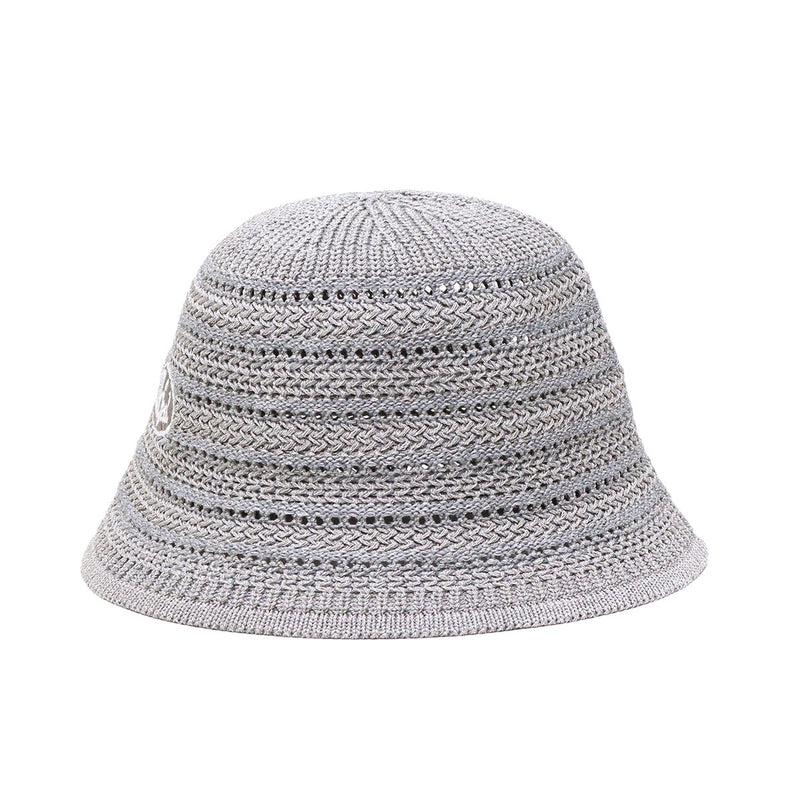 ミルクフェド ハット レディース MILKFED. 帽子 夏 バケットハット ロゴ 刺繍 シンプル ニット おしゃれ 透かし編み 深め ファッション小物 ブランド LOGO EMBROIDERY KNIT HAT 103252051009