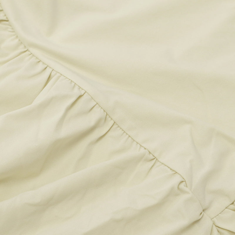 ミルクフェド チュニック 半袖 大人可愛い Tシャツ MILKFED. レディース 夏 長め フリル 水陸両用 ペプラム ゆったり ロゴ刺繍 UV加工 吸汗速乾 コラボ MILKFED. x OP RUFFLE TUNIC 103252013006