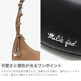 ミルクフェド ハンドバッグ レディース 小さめ MILKFED. バッグ 軽量 軽い ファスナー おしゃれ かわいい ラウンド型 肩掛け コンパクト トートバッグ ワンハンドル HEART CHARM ONE HANDLE BAG 103252053002