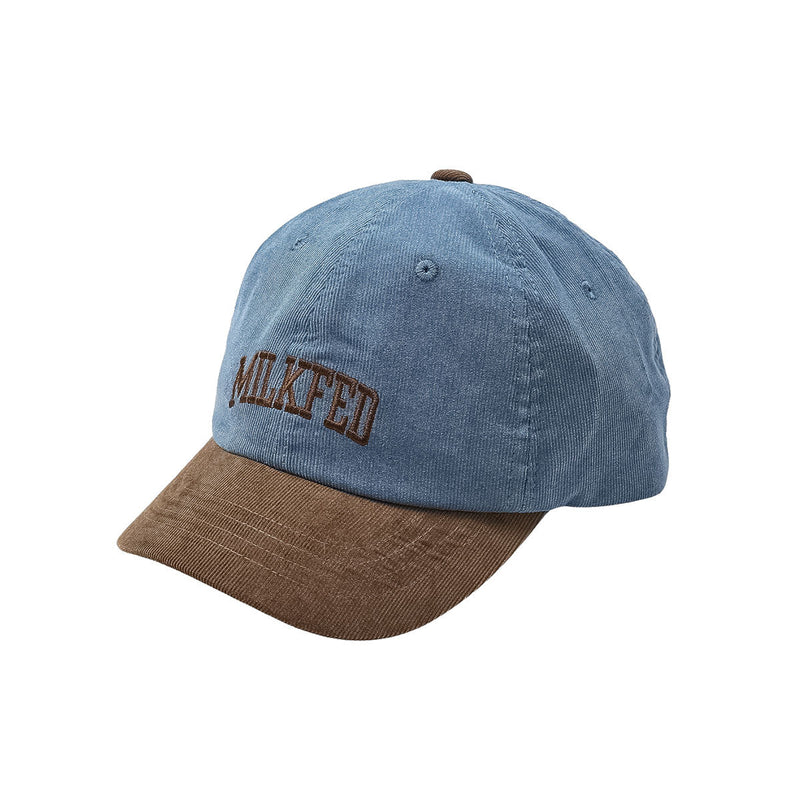 ミルクフェド キャップ レディース コーデュロイ MILKFED. 秋冬 帽子 ロゴ ブリムキャップ ショートブリム 秋 冬 かわいい おしゃれ ガーリー カジュアル ロゴキャップ シンプル バイカラー LOGO CORDUROY CAP 103253051005