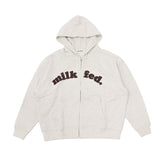 ミルクフェド パーカー レディース 大きいサイズ ジップ MILKFED. アウター 秋 冬 おしゃれ 女子 かわいい ロゴ ファスナー ジップパーカー ブランド フーディー ARCH COOPER LOGO ZIP UP HOODIE 103253012001