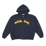 ミルクフェド パーカー レディース 大きいサイズ ジップ MILKFED. アウター 秋 冬 おしゃれ 女子 かわいい ロゴ ファスナー ジップパーカー ブランド フーディー ARCH COOPER LOGO ZIP UP HOODIE 103253012001