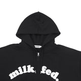 ミルクフェド パーカー レディース 大きいサイズ ジップ MILKFED. アウター 秋 冬 おしゃれ 女子 かわいい ロゴ ファスナー ジップパーカー ブランド フーディー ARCH COOPER LOGO ZIP UP HOODIE 103253012001
