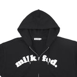 ミルクフェド パーカー レディース 大きいサイズ ジップ MILKFED. アウター 秋 冬 おしゃれ 女子 かわいい ロゴ ファスナー ジップパーカー ブランド フーディー ARCH COOPER LOGO ZIP UP HOODIE 103253012001