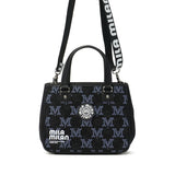 ミラ・ミラン トートバッグ ハンドバッグ メンズ レディース 2WAY mila milan ミニトート ブランド 小さめ 手持ち ショルダー ストラップ 自立 キャンバス ロゴ おしゃれ 小型 ミケーレ ミニトートバッグ 267521